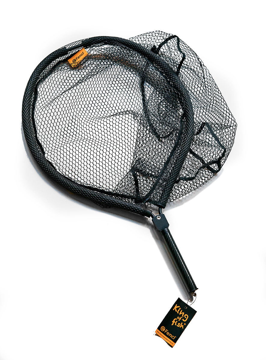 Fencl landing net FLOATING King XL Carbon Trout with rubberized net