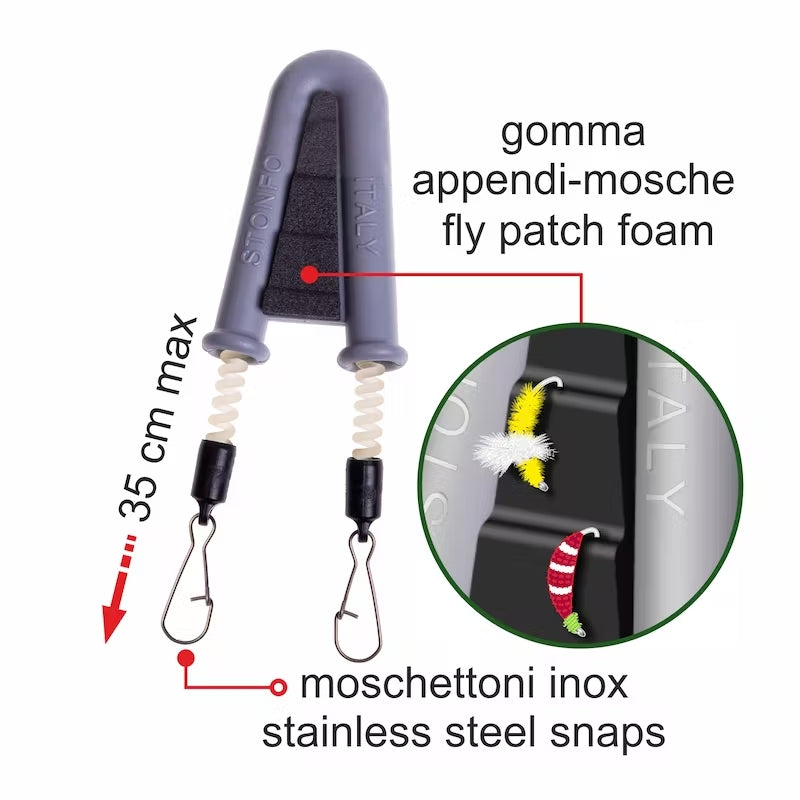 Stonfo 526 Dual Retractor Botton mit Fly Patch