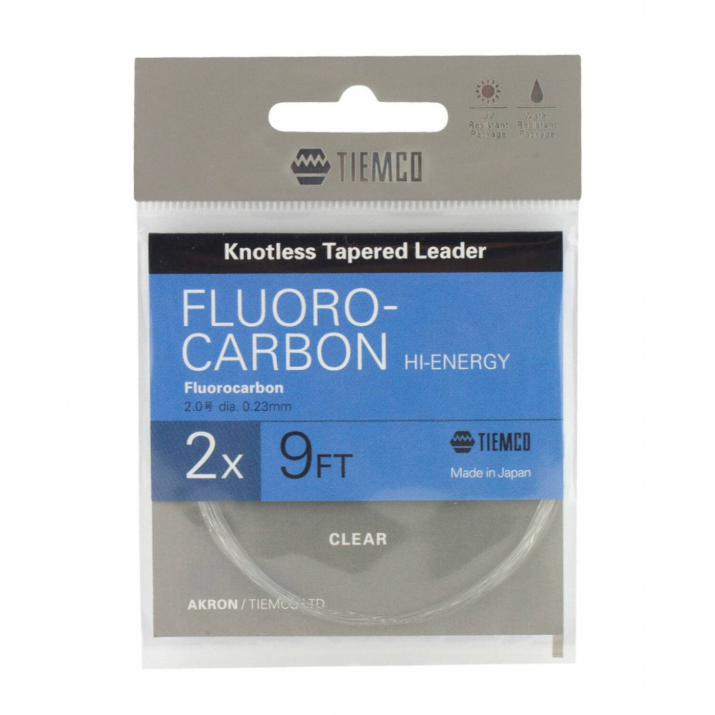 TiemcoTMC Akron Fluorocarbon konisches Vorfach 275 cm