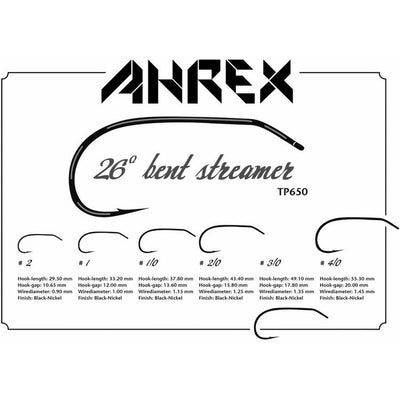 AHREX TP650 - 26 Degree Bent Streamer Haken