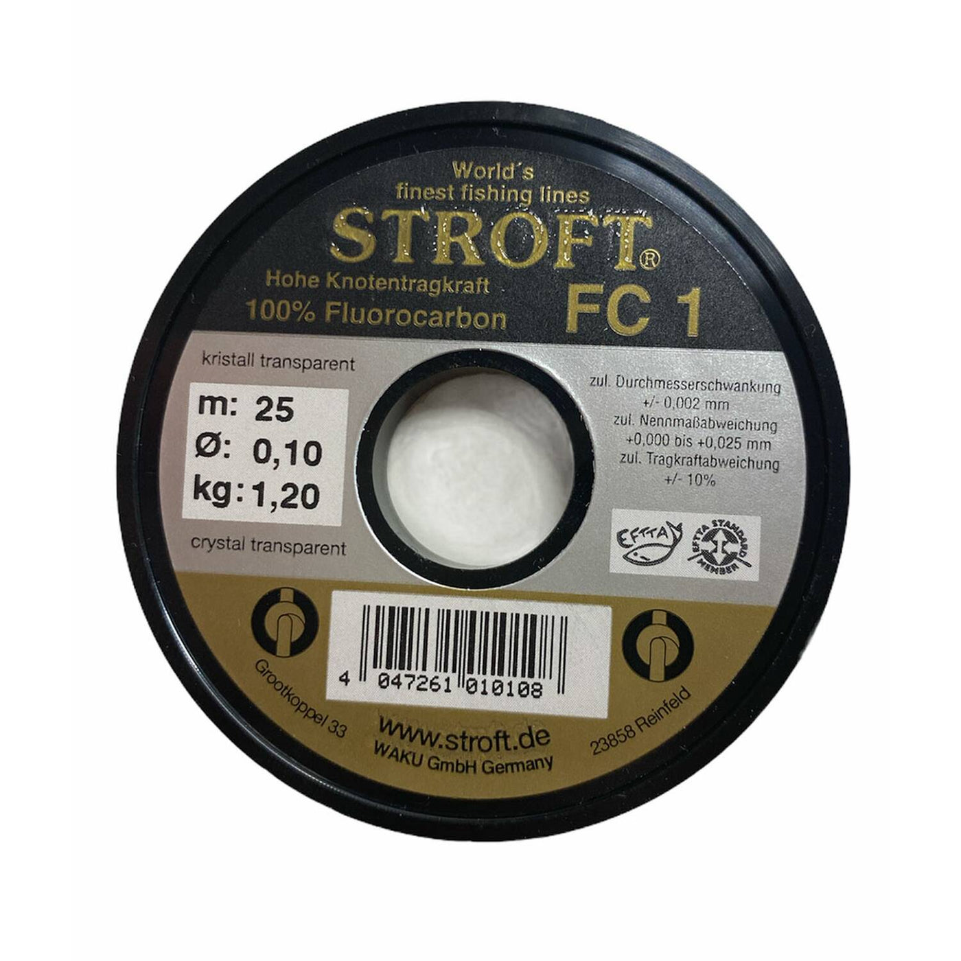 Stroft FC 1 Fluorocarbon Tippet 25m spool