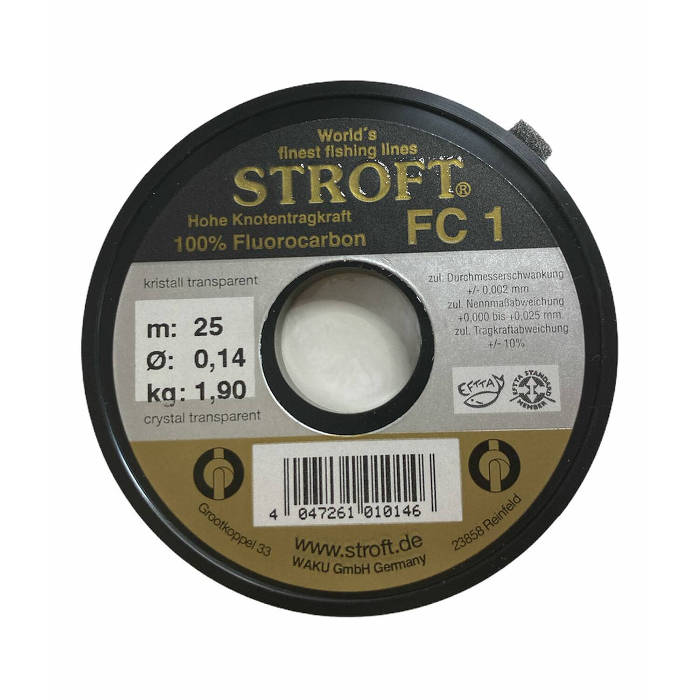 Stroft FC 1 Fluorocarbon Tippet 25 m Spule