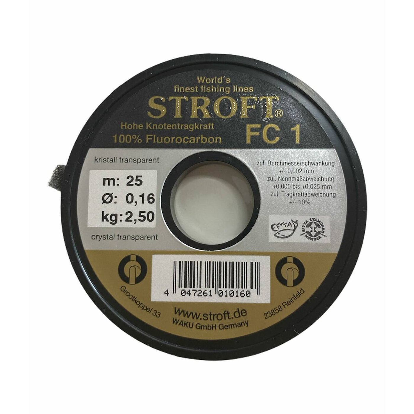 Stroft FC 1 Fluorocarbon Tippet 25 m Spule