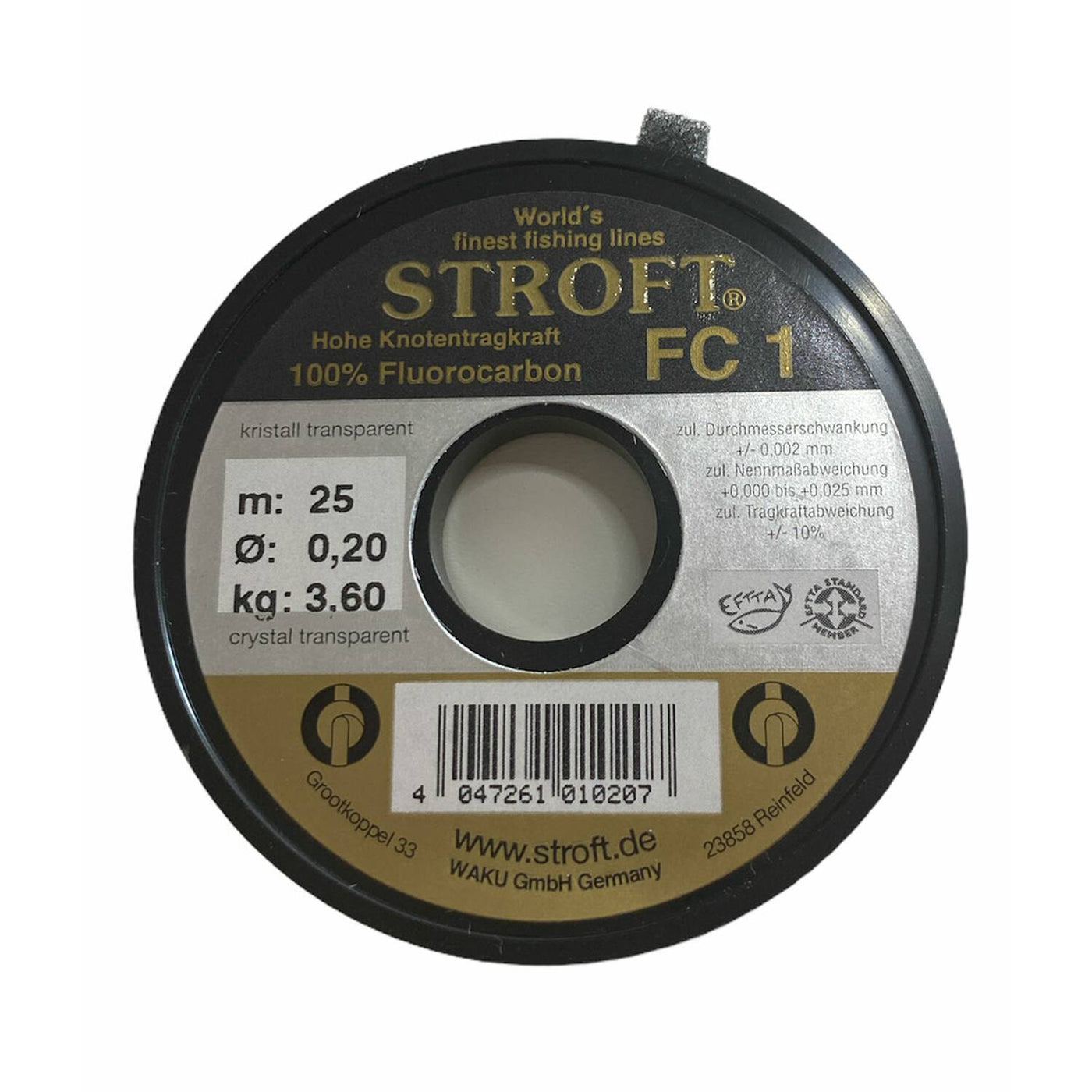 Stroft FC 1 Fluorocarbon Tippet 25m spool