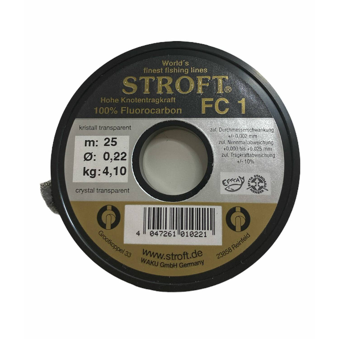 Stroft FC 1 Fluorocarbon Tippet 25m spool